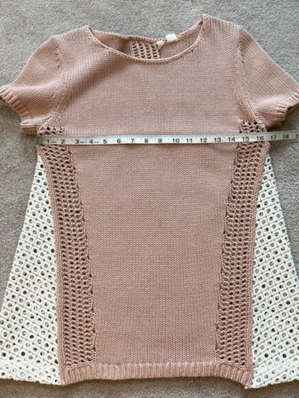 𝅺anthropologie Moth Knit Colourblock Sweater Small - Picture 6 of 7